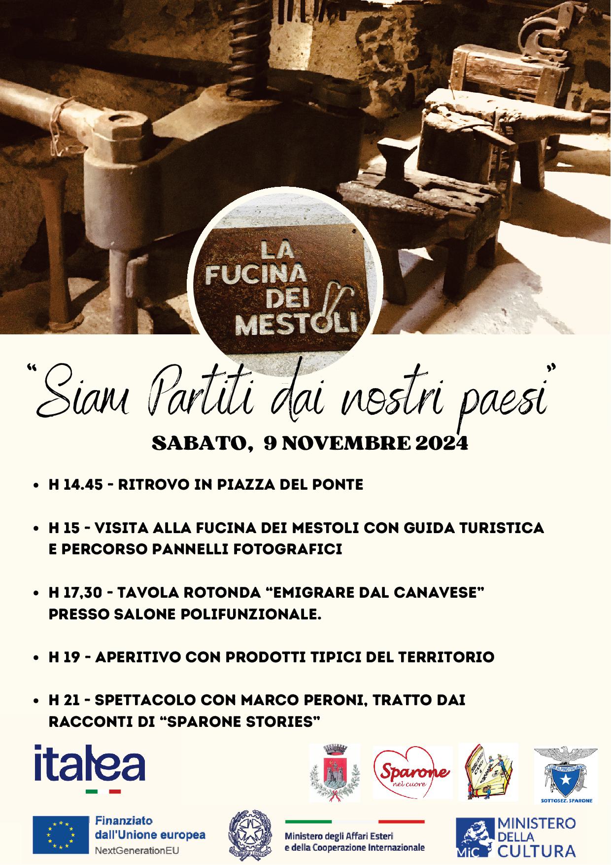 Siam partiti dai nostri paesi.... Sparone 09 novembre 2024