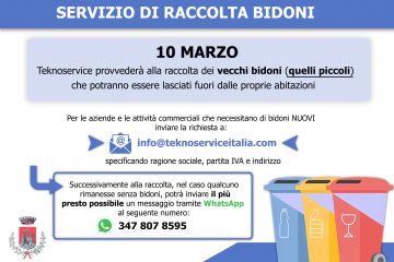 Ritiro bidoncini vecchi