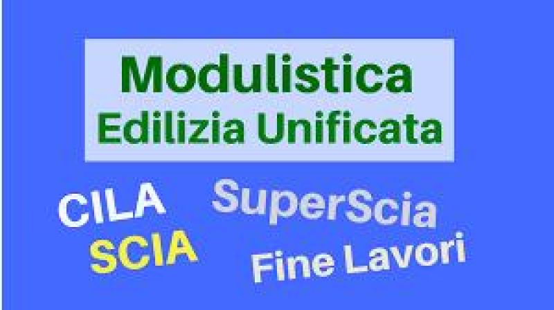 Nuovo modulistica Edilizia Unificata