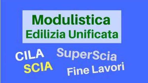Nuovo modulistica Edilizia Unificata
