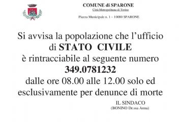 Reperibilità Ufficio Servizi Cimiteriali