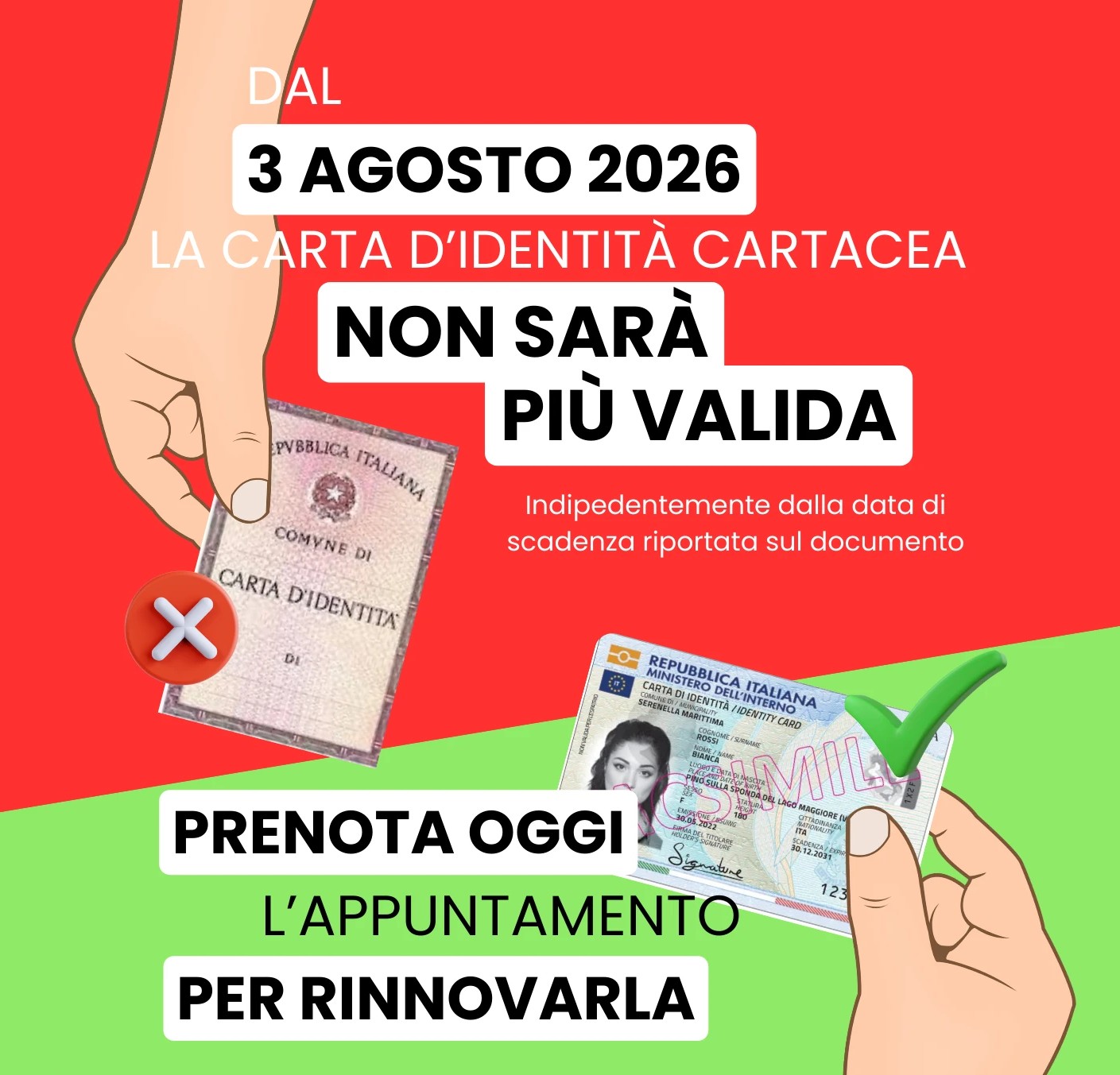 Nuove regole Carta d'Identità Cartacea